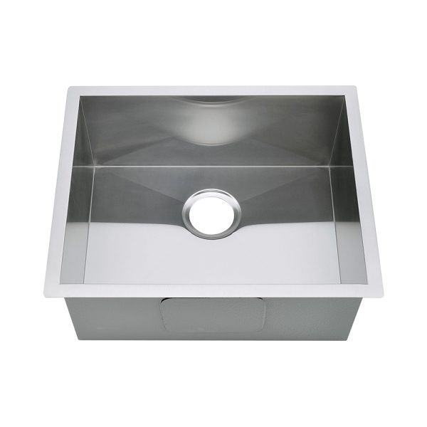 22″ Handmade Undermount Single Bowl Stainless Steel Kitchen Sink